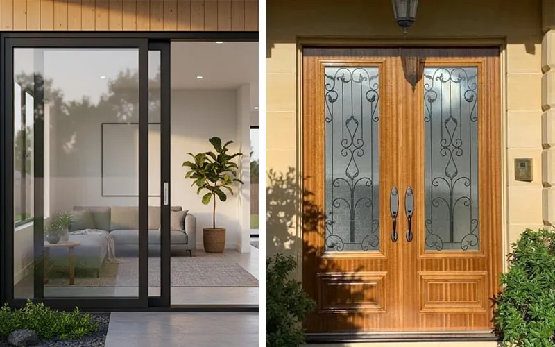 Sliding vs. Hinged Entry Doors